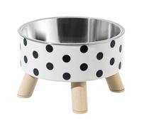 Tall Feeding Bowl for Cats, Moustache-Friendly Cat Bowl Made of Stainless Steel that Protects the Spine, Non-Slip Cat Food Bowl, Stylish Cat Bowl for Dry Wet Food, Kittens, Cat