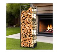 Tall Firewood Rack, Durable Metal Log Storage Solution for Indoor and Outdoor Use, Perfect for Wood Shops and Tool Sheds