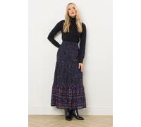 Tall Floral Tiered Maxi Skirt Long Tall Sally Mid Navy 24
