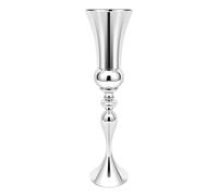 Tall Flower Iron Vase, 74cm Modern Floor Vase, Large Metal Arrangement Container Flower Pot Silver For Office Living Room, Wedding, Engagement, Decor, Silver