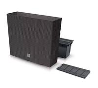 Tall Flower Trough Planter Flower Pot Box Rattan Wicker 58x50cm Indoor Outdoor