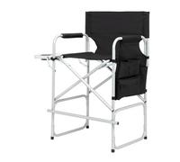 Tall Folding Director Chair Camping Chairs Heavy Duty W/cup Holder+Side Pockets