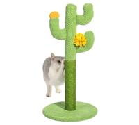 Tall for Cats, Cute Large Green Cat Cactus Tree | For Kittens That Protect Your Furniture With Natural Sisal Scratching Posts And Pads