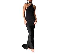 Tall Formal Dress Women Sexy Backless Dress Bodycon Sleeveless Open Back Maxi Dress Going Out Elegant Party Cocktail Long Dress Ladies Hoodie Dress Black