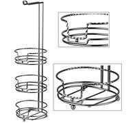 Tall Free Standing Toilet Paper Holder Stand and Dispenser with Storage for 3 Spare Rolls of Toilet Tissue While Dispensing 1 Roll (Black Nickle Toilet Paper Holder)