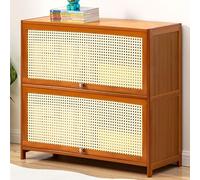 Tall Freestanding Bookshelf with Cabinet DoorsModern Bookcase for Home Office Living Room Study & Kitchen Pantry60x32x73 cm Versatile Storage Solution for Stylish Organization