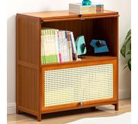 Tall Freestanding Bookshelf with Cabinet DoorsModern Stylish Bookcase for Home Office Living Room Study & Kitchen Pantry60x32x73 cm Storage Organizer Solution