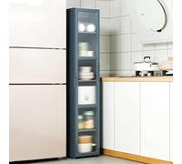 Tall Freestanding Kitchen Storage Cabinet - Versatile Pantry with Doors Space-Saving Sideboard Shelf Rack for Kitchen Dining Room & Living Room (30x30x150cm)