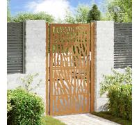 Tall Garden Fence Border Fencing,Garden Gate 105x180 cm Weathering Steel Trace Design,for Outdoor Patio,Lawn,Yard,Flower Bed