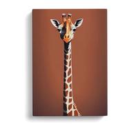 Tall Giraffe Canvas Print | Gallery Wrapped 30mm Frame Wall Art | 30x20 inches | Ready to Hang | Modern Animals Picture | Living Room Bedroom Lounge Office
