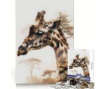 Tall Giraffe Dreams 1000 Piece Jigsaw Puzzles for Adults Brain Tease Toy Relax Time Perfect Cut Memorable Gift (38x26cm)