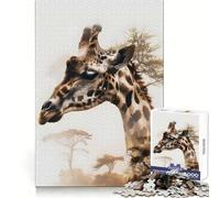Tall Giraffe Dreams 1000 Piece Jigsaws for Teenagers Puzzle Wise Think Toy Simple Fun Tight Cut Santa Wish Pick (50x75cm)