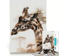 Tall Giraffe Dreams 1000 Piece Jigsaws for Teenagers Puzzle Wise Think Toy Simple Fun Tight Cut Santa Wish Pick (50x75cm)