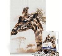 Tall Giraffe Dreams 1000 Pieces Puzzles for Teenagers Boost Recall Relaxing Fun Accurate Edge Thoughtful Gift (38x52cm)