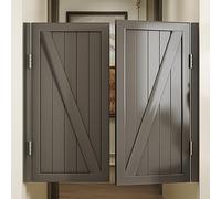 Tall Half Swinging Doors - Waterproof Wear-Resistant Two-Way Spring Opening Suitable for Hallways, Kitchens, and Stairs - Vintage Louvered Partition Door