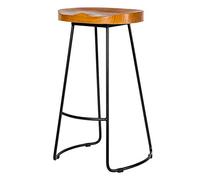 Tall Kitchen Stools Bar Stools Chairs with Footrest Wooden Seats for Home Breakfast Bar Counter Kitchens Easy Assembly, Industrial Style, Rustic Brown and Black