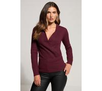 Tall Knitted Wrap Jumper Long Tall Sally Burgundy 22-24