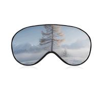 Tall Larch Tree Blackout Sleep Eye Mask, Ventilated Fabric, Adjustable Wearing Style, Zero Pressure Sleeping Mask Soft Skin Friendly Eyeshade for Women Men