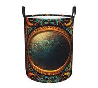 Tall Laundry Basket Fantastic mirror Laundry Hamper Foldable Dirty Clothes bags Washable Toys Storage Basket Organizer Bins Basket for College Dorm, Bathroom, Bedroom