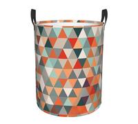 Tall Laundry Basket Triangles Patterns Laundry Hamper Foldable Dirty Clothes bags Washable Toys Storage Basket Organizer Bins Basket for College Dorm, Bathroom, Bedroom