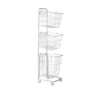 Tall Laundry Hamper, Laundry Organizer, Sturdy Metal Frame, Versatile Organizer Cart for Dirty Clothes Storage In Bedroom Bathroom