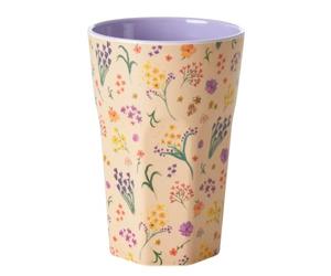 Tall Melamine Mug - Multi - Wild Flower Print