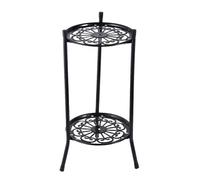 Tall Metal Plant Shelf - 2 Tier Potted Plant Stand, Wrought Iron Stand | Flowering Plant Outdoor Indoor for Balcony, Garden, Living Room, Entrance, Organizer D'an