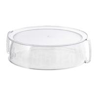 Tall Microwave Glass Plate Cover Splatter Guard Lid With Handle For Heating Pasta Warming Leftovers