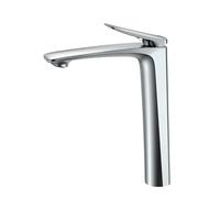 Tall Mixer Tap Bathroom Single Handle Hot and Cold Counter Top Basin Tap for Single Hole Sink,Chrome