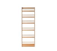 Tall Narrow Bookcase Storage Organizer for Bedroom Living Room Office - Space-Saving Design, Fits Behind Door, Original Wood, 60x10x185cm