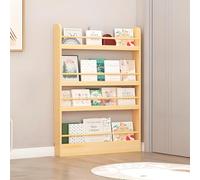 Tall Narrow Bookshelf 4Shelf Wall Bookcase for Bedroom Living Room Office - SpaceSaving Organizer for Kids' Toys & Books Behind Door 47.2" x 3.9" x 47.2"