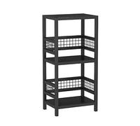 Tall Narrow Corner Shelf, Space-Saving Bookshelf Storage Rack, Open Etagere for Living Room and Bathroom, Ideal for Small Spaces, 51.1 in Tall