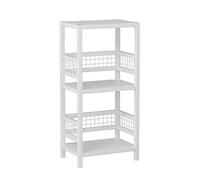 Tall Narrow Corner Shelf, Space-Saving Bookshelf Storage Rack, Open Etagere for Living Room and Bathroom, Ideal for Small Spaces, 51.1 in Tall