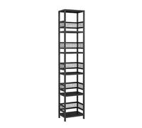 Tall Narrow Corner Shelf, Space-Saving Bookshelf Storage Rack, Open Etagere for Living Room and Bathroom, Ideal for Small Spaces, 51.1 in Tall