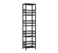 Tall Narrow Corner Shelf, Space-Saving Bookshelf Storage Rack, Open Etagere for Living Room and Bathroom, Ideal for Small Spaces, 51.1 in Tall