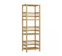 Tall Narrow Corner Shelf, Space-Saving Bookshelf Storage Rack, Open Etagere for Living Room and Bathroom, Ideal for Small Spaces, 51.1 in Tall