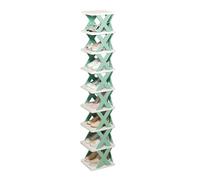 Tall Narrow Shoe Rack, 9-Tier Vertical, Space-Saving Slipper Storage for Closet, Bathroom, Small Apartments & RV - No Assembly Required, Multi-Functional Design