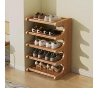 Tall Narrow Shoe Rack for Small Spaces - Multifunctional Entryway Space-Saving Display Shelf for Closet Corner & Doorway - Stylish Shoe Storage Solution