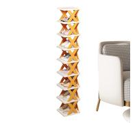 Tall Narrow Shoe Rack - Multi Tier Corner Shoe Rack | Space-Saving Vertical Organizer, No Assembly Multi-Functional Slipper Organizer For Closet Bathroom Corner Small Apartment RV Storage