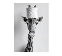 Tall Order Animal Toilet Poster, Funny Bathroom Wall Art Print Animals, Funny Wall Art Decor, A1 (Print Only) - 84.1x59.4cm