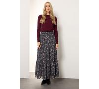 Tall Paisley Tiered Maxi Skirt Long Tall Sally Black 24