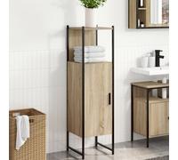 Tall Pantry Cabinet Light Oak Engineered wood 33 x 33 x 120.5 cm Berkfield Home Brown One Size