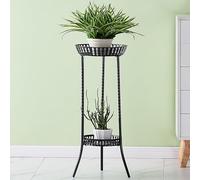 Tall Plant Stand for Outdoors & Indoors SpaceSaving Flower Shelf Easy to Assemble Decorative Holder for Living Room Patio or WindowBlack Planter Stand