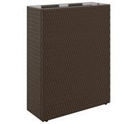 Tall Planter Poly Rattan Modern Outdoor Contemporary Garden Decor Patio vidaXL