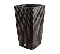 Tall Planter Square Flower Pot Outdoor Indoor Rattan Style 3 Colours 8 Sizes UK