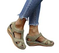 Tall Platform Sneaker Sandals for Women Open Toe Comfortable Shoes and Perfect Heels for Travel to The Beach AntideRapant Breathing Mu (Green, 8)