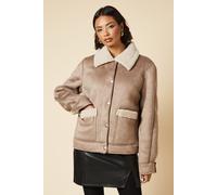 Tall Pocket Aviator Jacket Dorothy Perkins Taupe 14