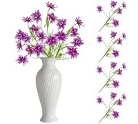Tall Purple Bunches Artificial Flowers - 4Pcs Fake Plants Indoor and Outdoor for Home Bedroom Garden 5326