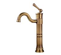 Tall Retro Antique Brass Basin Sink Tap Faucet Single Lever