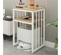 Tall Robot Vacuum Hidden Cabinet, Multi-Functional Modern Vacuum Storage Stand, Household End Side Table, Fish Tank Stand, Space-Saving Organizer for Living Room